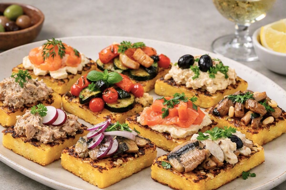 cicchetti illustration galette polenta