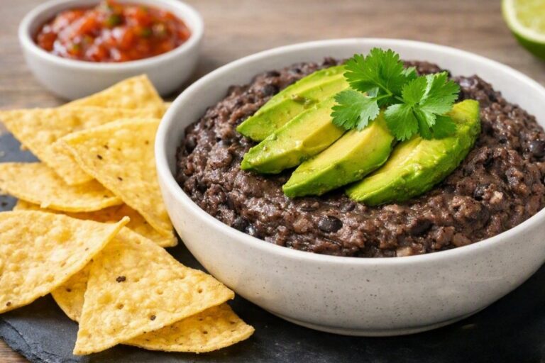 recette écrasé haricots noirs mexicaine