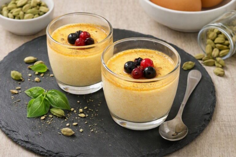 recette flan cardamome