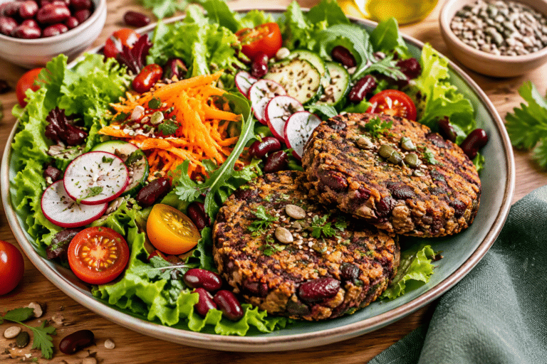 recette steak végétal salade