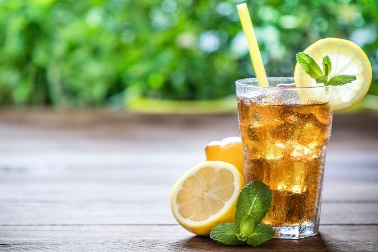 thé glacé menthe citron
