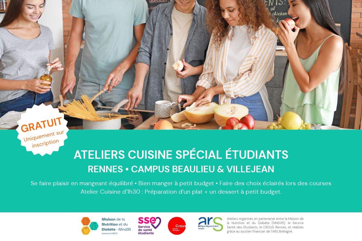 Affiche Rennes Beaulieu Villejean Atelier cuisine étudiants